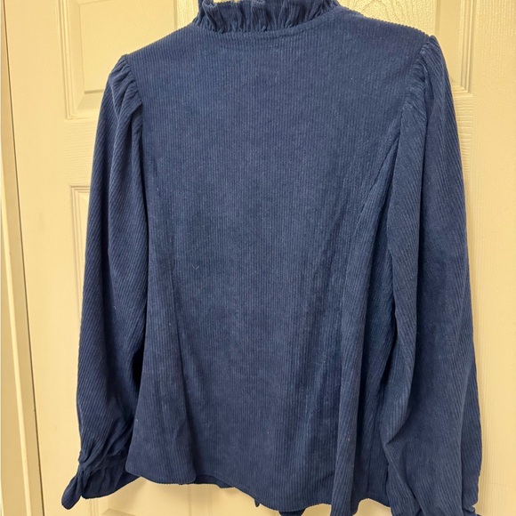 Umgee Navy Ruffle Blouse - Picture 4 of 5